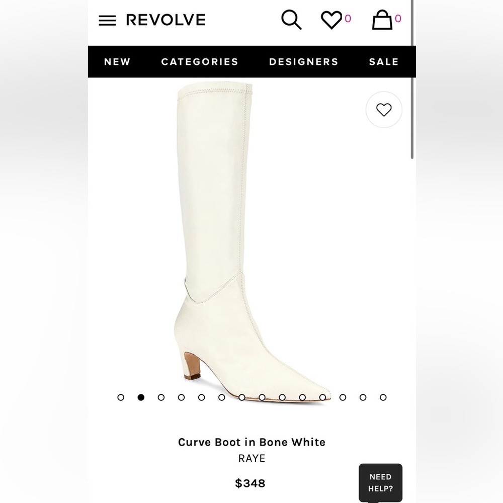 Raye Curve Boot In Bone White - image 1